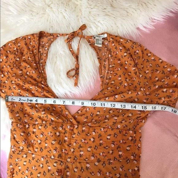 Forever 21 Mustard Flowy Woven Dress - Picture 4 of 7